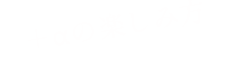 ＋αの楽しみ方